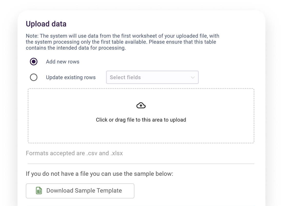 Upload RFQ